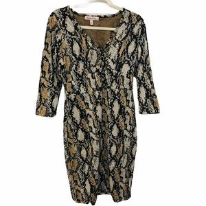 Harlow and Rose Snake Print Shift Dress Size M
